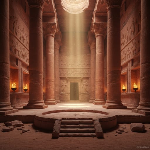 Ancient Petra Chamber — Rose-Red Sandstone