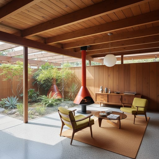 Eichler Atrium Home — California Post And Beam