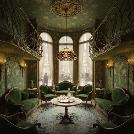 Art Nouveau Paris Salon — 1900s Parisian Art