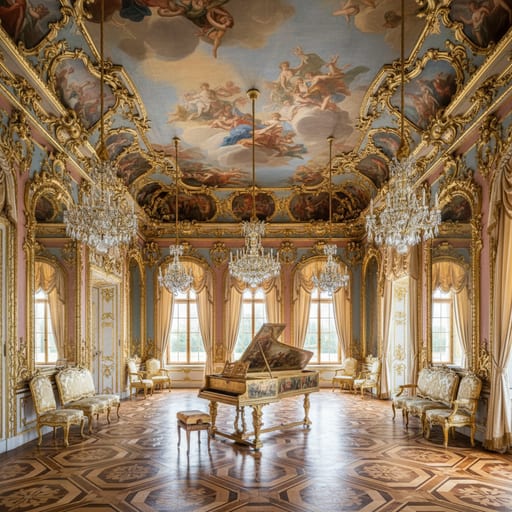 Baroque Vienna Salon — Rococo Gold & Pastels