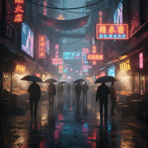 Blade Runner Market — Neon Rain Market