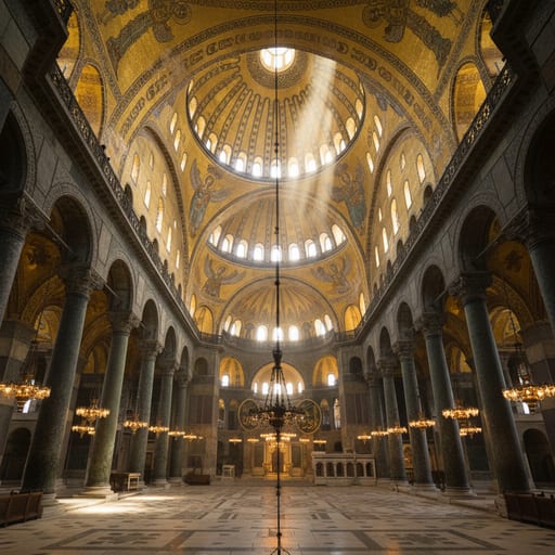 Byzantine Hagia Sophia — Golden Dome Mosaics