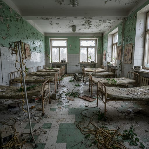 Pripyat Hospital — Abandoned Hospital Ward