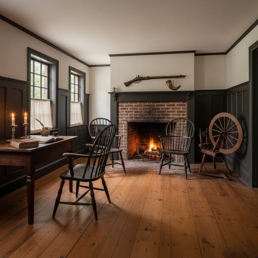 Colonial American Parlor — 1770s American Home
