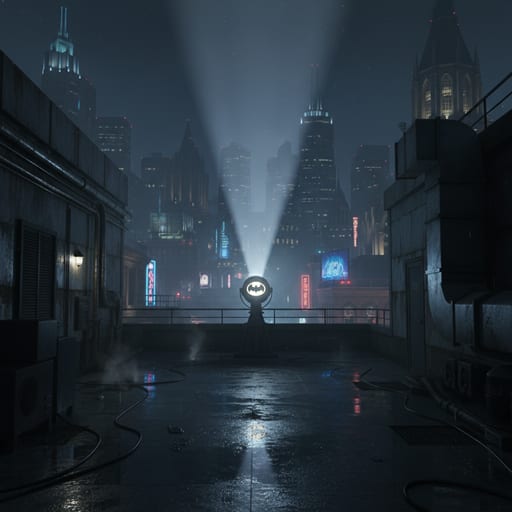 GCPD Rooftop — Bat-Signal