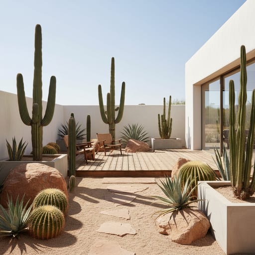 Desert Modern Garden — Sculptural Succulents