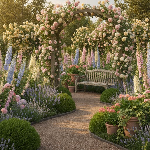 English Cottage Garden — Blooming Romance