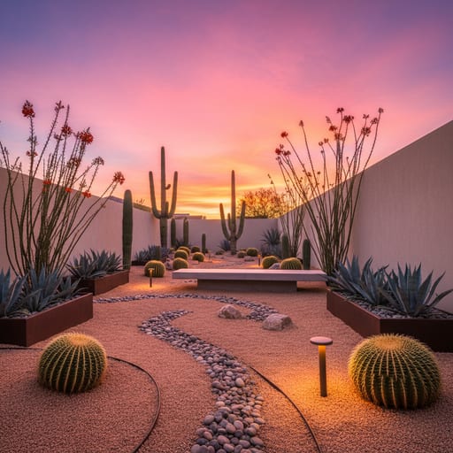 Desert Xeriscape Yard — Waterwise Sculpture Garden