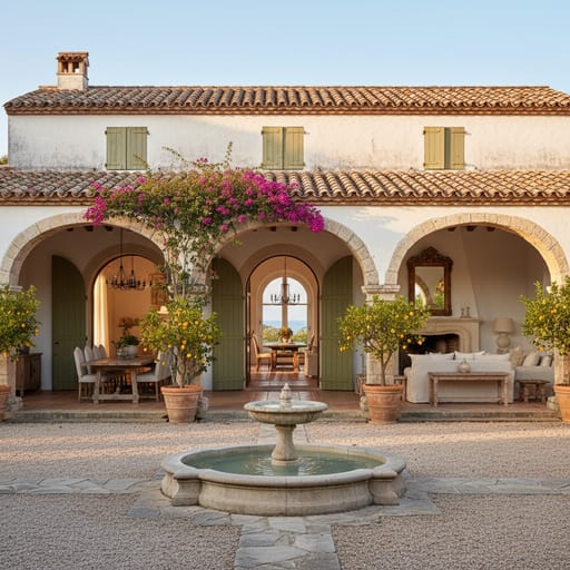 Mediterranean Villa Facade — Sunbaked Stucco Elegance