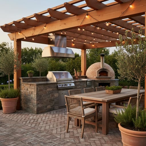 Outdoor Kitchen Pergola — Al Fresco Cooking