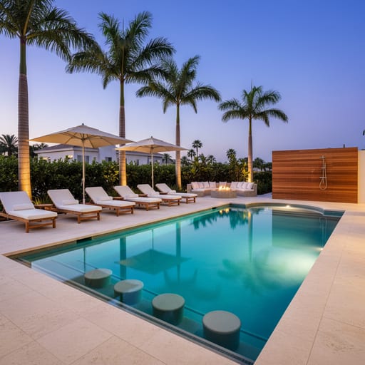 Resort Pool Patio — Five-Star Backyard