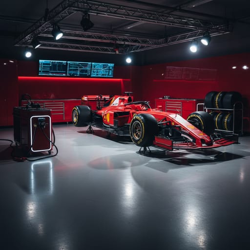 Ferrari Garage — Maranello red