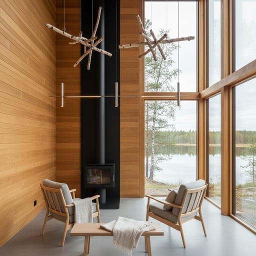 Finnish Sauna Modern — Lakeside Serenity