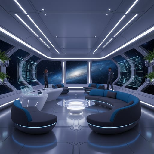 Futuristic Ship — Sci-Fi Interior