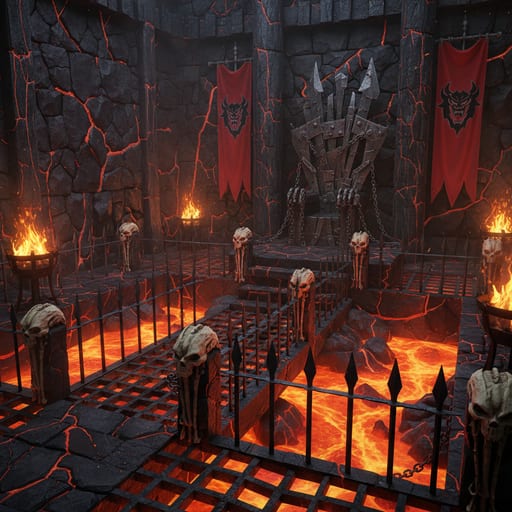 Bowser's Castle — Lava Fortress Throne