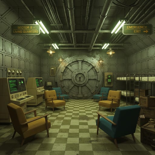 Fallout Vault Shelter — Retro-Futuristic Bunker