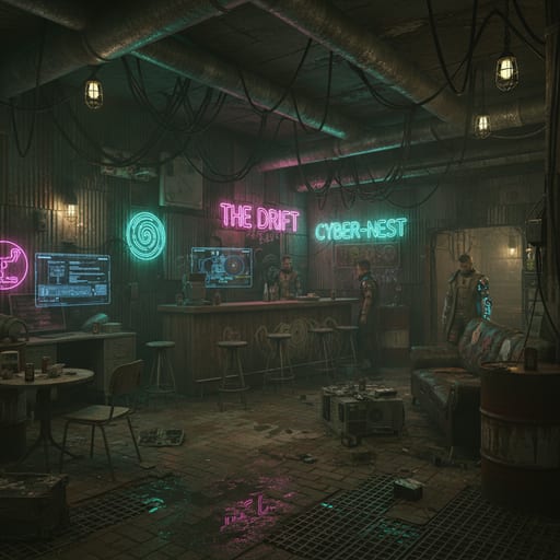Midgar Slum Hideout — Neon Slum Hideout