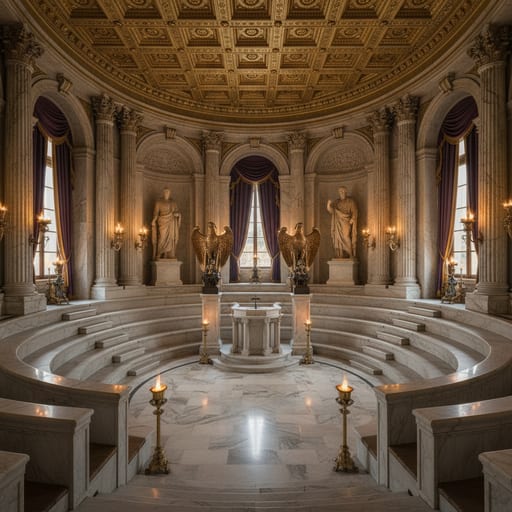 Roman Senate Hall — Marble Power and Conspiracy