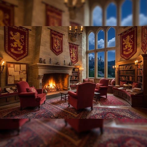 Gryffindor Common Room — Bravery & Gold