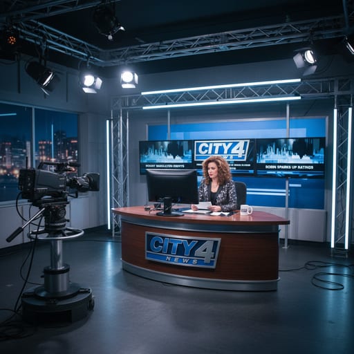 Metro News One Studio — News Anchor Desk