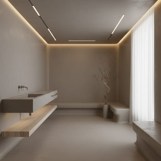 Microcement Shell themed room