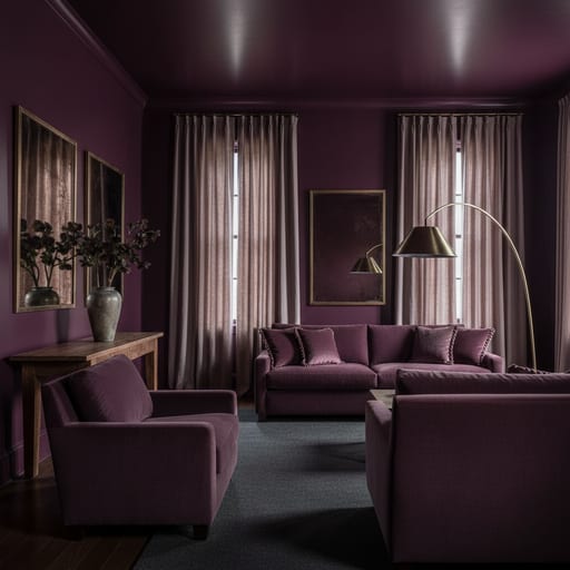 Plum Noir themed room