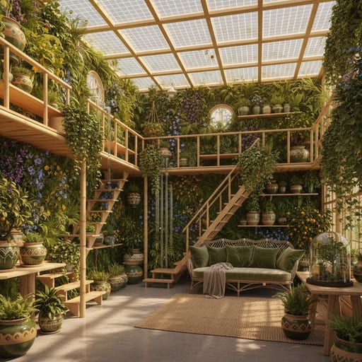 Solarpunk Greenhouse — Utopian Green Home