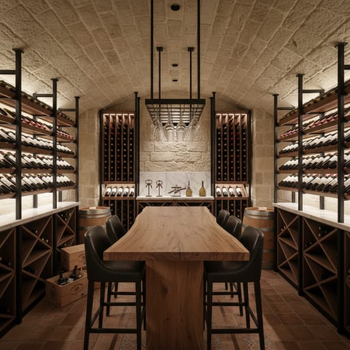 Wine Cellar & Tasting — Bottles And Tasting Bar