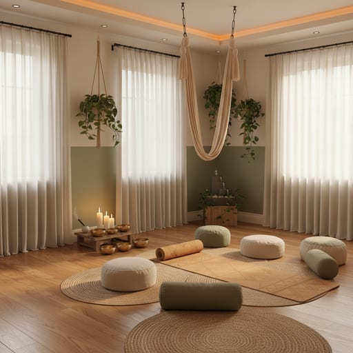 Yoga & Meditation Room — Calm Stretch Sanctuary