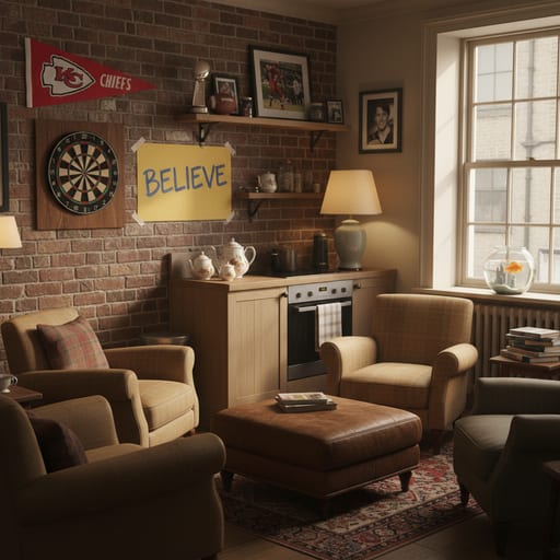 Ted's London Flat — Cozy Cross-Cultural Bachelor Pad