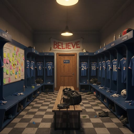 Richmond FC Locker Room — AFC Richmond Team Spirit