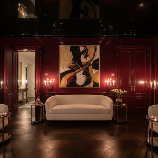 High-Gloss Lacquer Salon — Mirror-Finish Drama