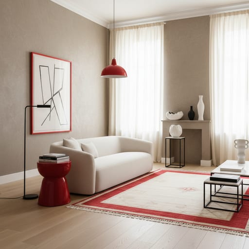 Unexpected Red — One Scarlet Accent