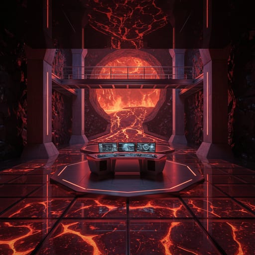 Volcano Lair — Lava Glass Villain Base